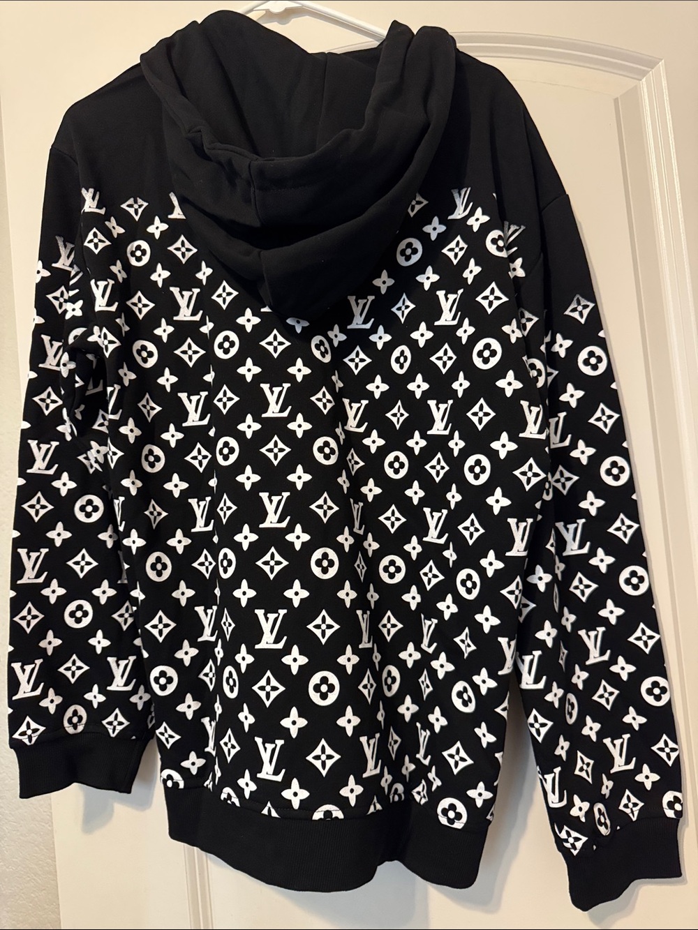Black & White Monogram Zip Hoodie